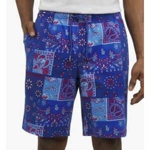Dogg Supply Snoop Dogg Blue Bandana Patchwork Shorts Mens‎ S Casual Streetwear
